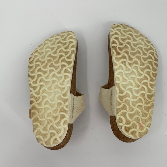 Birkenstock Gizeh flip flop thong sandal cream snake scale shimmery comfort 36 5 - Picture 6 of 6